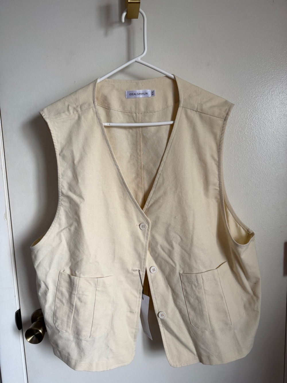 Cream-Colored Cotton Vest